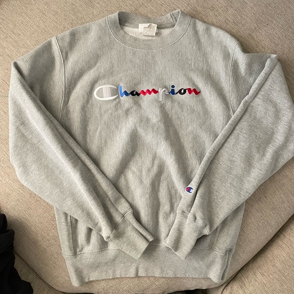 Champion Sweaters - Champion Reverse Weave Gray Crewneck Sweatshirt